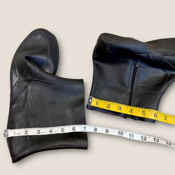 Totes Men Protective Rubber Overshoes Rain Snow Cover Boots Zip Up Size XL Black - Picture 12 of 12